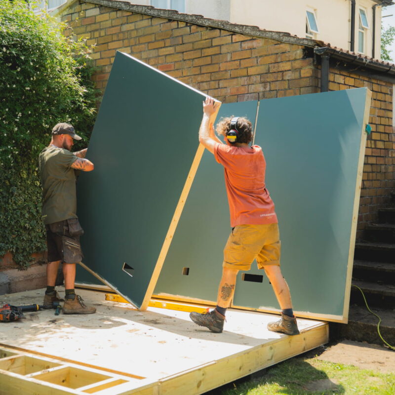 Little Green Room install team on site.