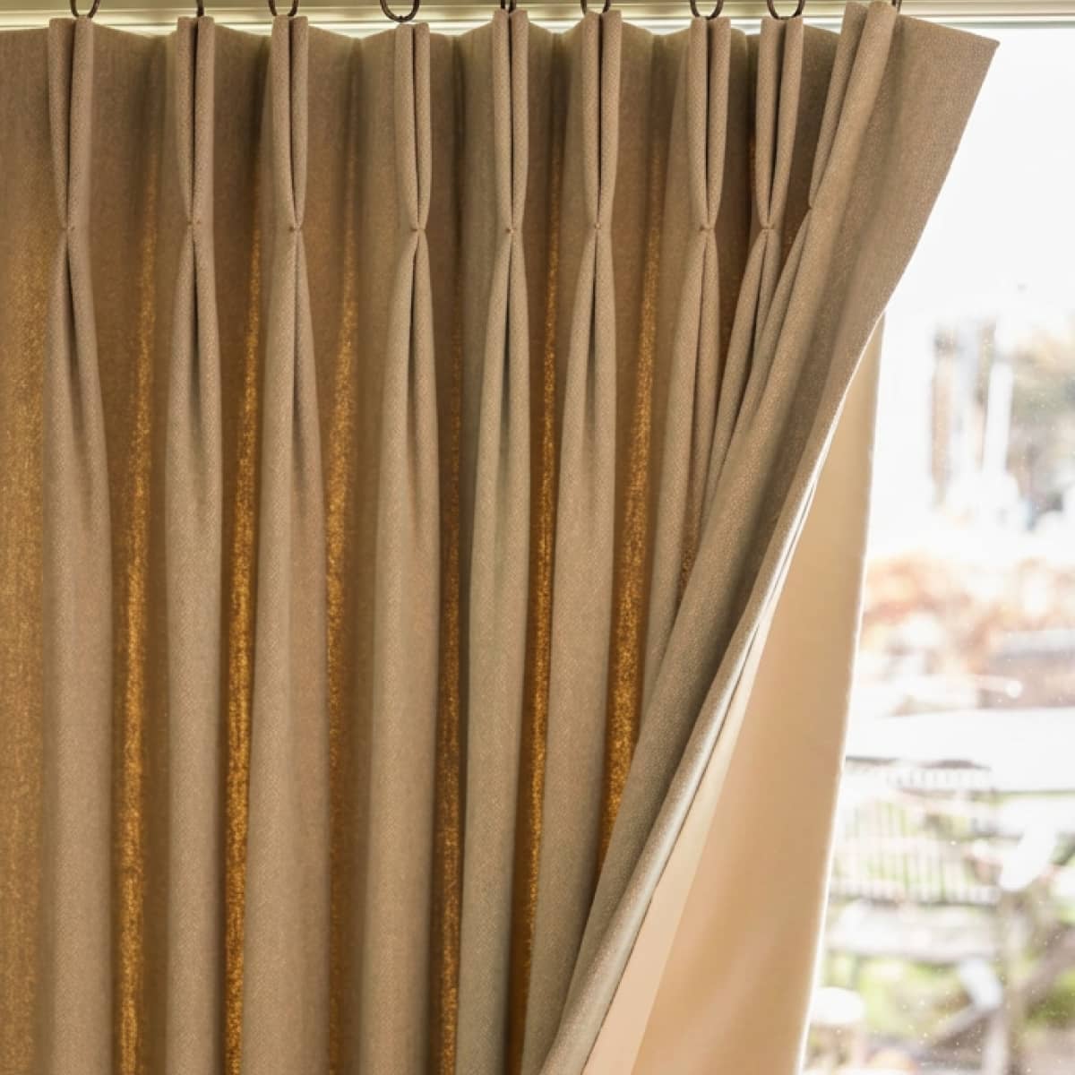 Handmade curtains.