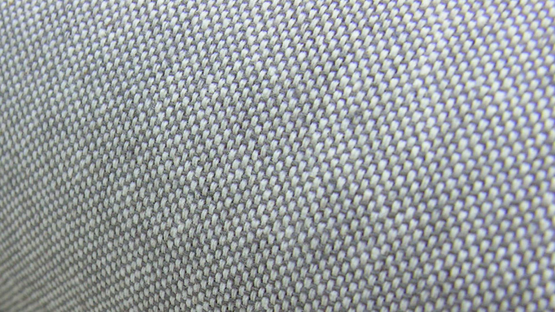 Detail of curtains in grey