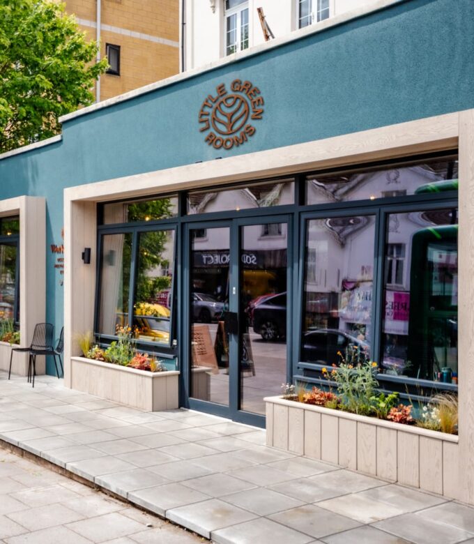 Exterior of the Little Green Room showroom