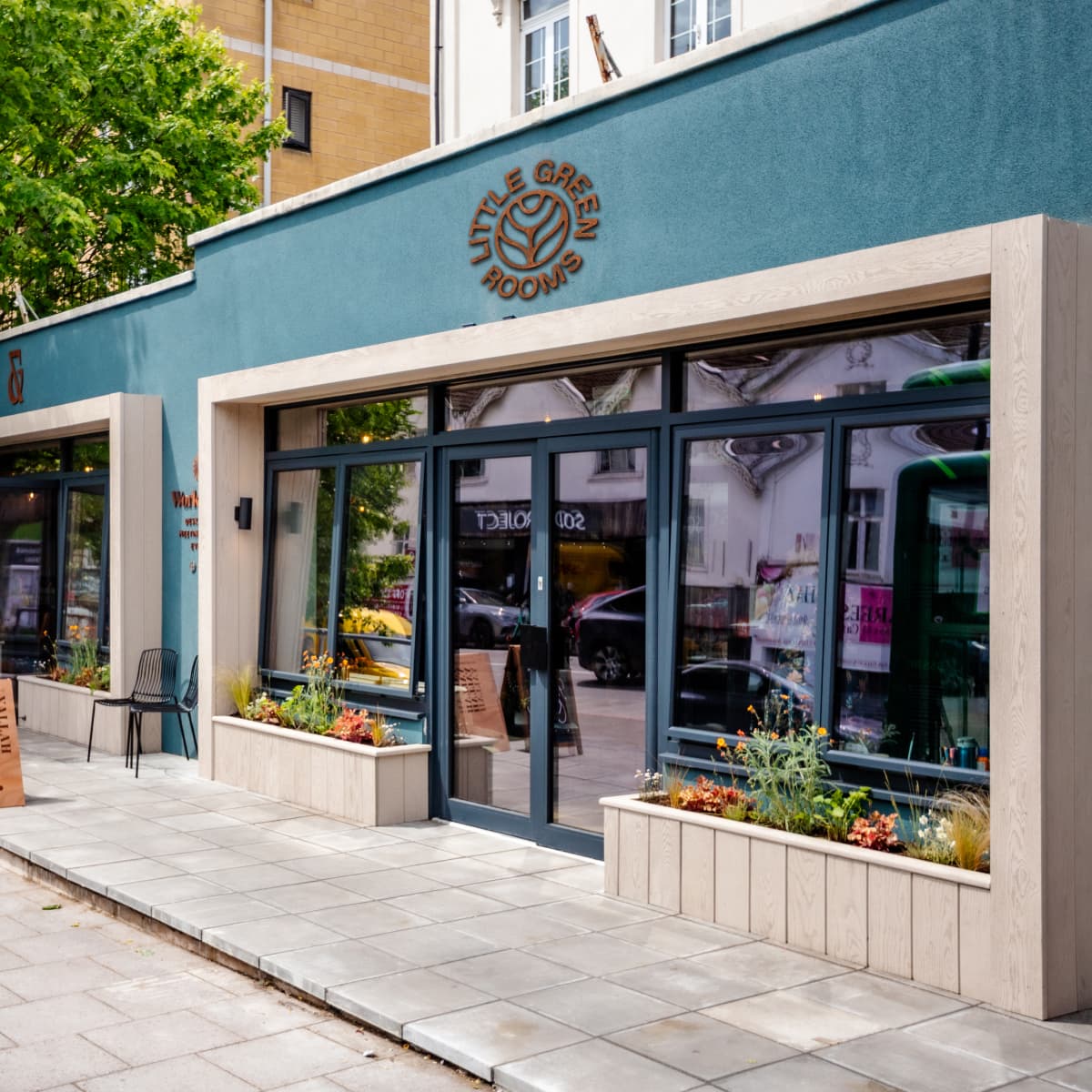 Exterior of the Little Green Room showroom