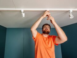Installing track lighting
