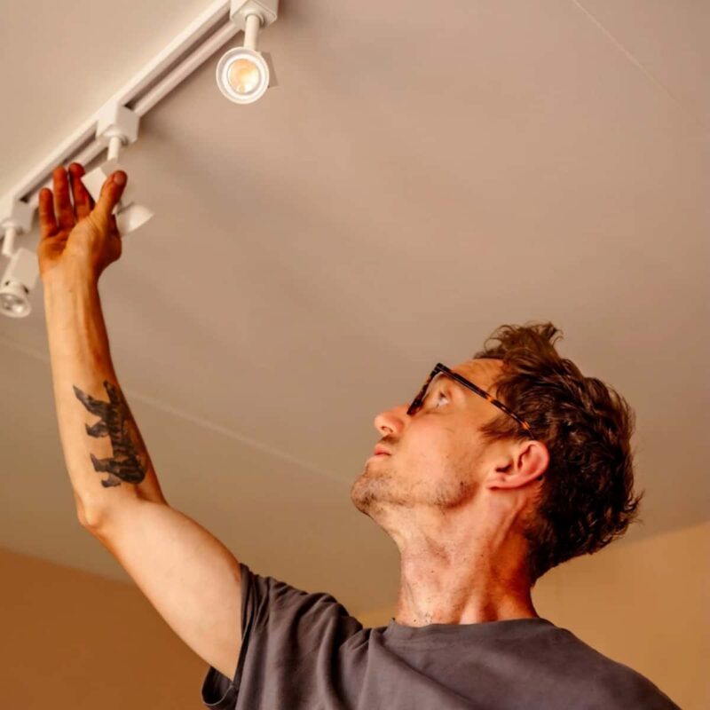 Install team fitting track lighting