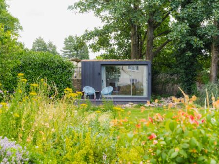 Little Green Room exterior in Mhairi's garden