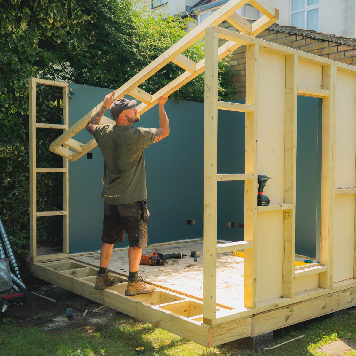 Little Green Room install team on site
